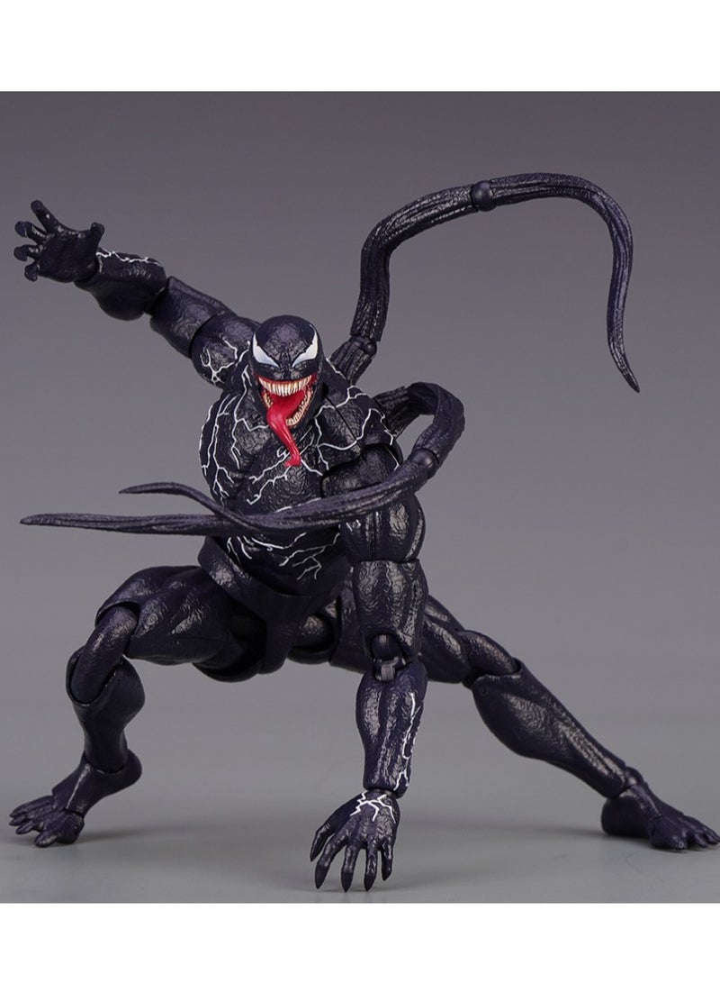 Venom Action Figure Amazing Spiderman Carnage Anime Action PVC Figure Movable Characters Model Statue Toys Desktop Ornaments or Kids Boys Birthday Gift-Venom (Updated Version Venom) - Image 3